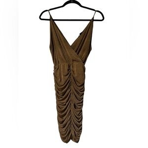 Brown bodycon dress